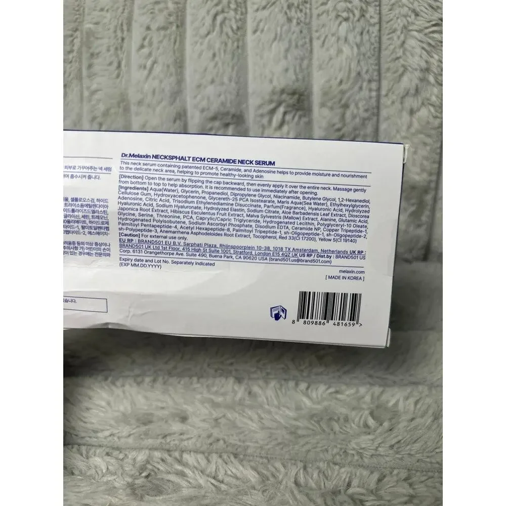 Dr Melaxin Necksphalt ECM Neck Lifting Duo Cream Ampoule Set New